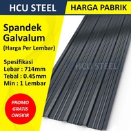 Spandek Atap Galvalum 0.45 mm x Ef 714 mm Plat Galvalum Per 1 Lembar