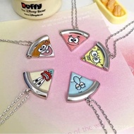 New Store 得 Sponge Pie Big Star Pizza Sticker Magnetic Necklace Niche Cute High-Value Couple Girlfri