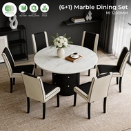 【FREE INSTALLATION】Round Marble Dining Set | Round Marble Dining Table | Round Dining Table Marble |