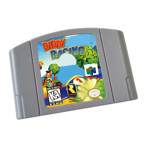 link 2 Diddy Kong Racing 64 Game Cartridge - USA NTSC / EUR PAL Version, Custom ROM Cartridge For 64