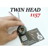 Car Headlight Socket Connector Lamp Bulb Wiring Harness 1157 TWIN HEAD Head Lamp Bulb Ceramic/BULB S