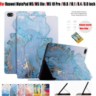 For Huawei MediaPad M5 /M5 Lite 8 /M5 10 Pro 10.8 Fashion Colored oil Painting Tablet Case JDN2-L09 SHT-AL09 SHT-W09 BAH2-W19 CMR-AL09 High Quality PU Leather Stand Flip Cover