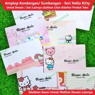 Amplop Kondangan Hello Kitty / Sumbangan / Cetak Nama Amplop / Custom