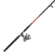 Optix Spinning Reel and 2-Piece Fishing Rod Combo, Durable Fiberglass Rod, Split-Grip EVA Foam Handl