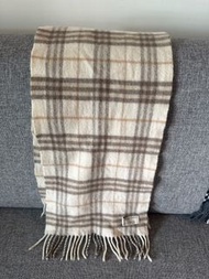 Burberry 格紋羊絨圍巾