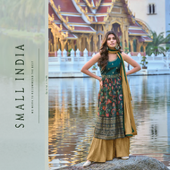 {**ส่งฟรี**} SMALL INDIA 🌸 Pure Georgette Suit Set เซ็ท3ชิ้น 🌸 Beautiful Suit Set For Women