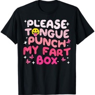 Inappropriate Please Tongue Punch Funny Cringe Men T-Shirt
