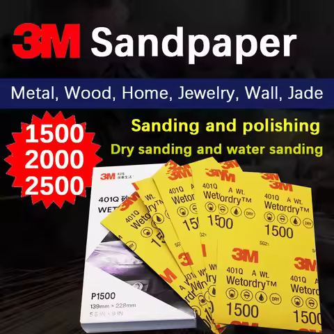 3M 401Q Sandpaper Polishing Sanding Sandpaper Set Water Resistant 2500 grit 2000 grit 1500 Dry Sandp