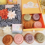 Japanese Furoshiki style Mooncake Set (Halal)