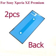 2ชิ้นจอแสดงผล LCD ด้านหน้าของแท้กาวกันน้ำสำหรับ Sony Xperia XZ Premium XZ XZS XZ1ฝาหลังเทปกาวสติกเกอร์เปลี่ยน