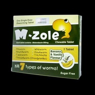M-ZOLE SUSPENSION (10ML) / CHEWABLE TAB (1S) VANILLA BANANA FLAVOUR - (UBAT CACING BUDAK/DEWASA)
