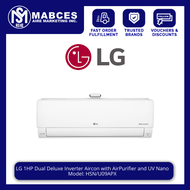 LG 1HP Dual Deluxe Inverter Aircon with AirPurifier and UV Nano HSN/U09APX