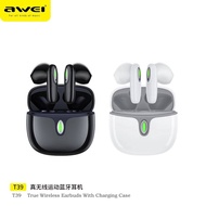 [ HD EARBUD ] AWEI T39 TWS Wireless Bluetooth V5.3 Sport Earbuds / Game Low Latency /Charging Case / Smart Touch / IPX6