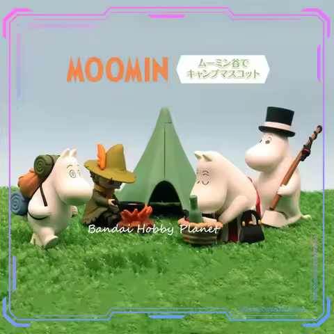 TOMY Original Gashapon MOOMIN Characters Tent Camping Collection Model Ornaments Toys For Boys&Girls