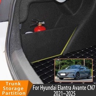 Auto Accessories For Hyundai Elantra Avante CN7 2021~2025 Car Organizer Side Partition Trunk Interio