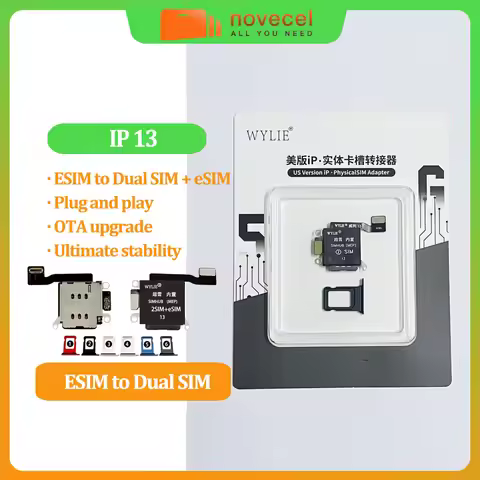 Wylie Built-in MEP Integrated Card Slot Finished Flex Cable for iPhone 13 US Version ESIM to Dual Ph