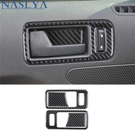 YAE 4Pcs/set Carbon Fiber For Ford Mustang 2009-2013 Door Handle Inner Bowl Cover Trim Stickers Car Interior Decorative Accessories O31