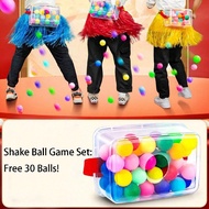 2styles Shake Ball Game/Hen Laying Game Props 1 Box 1 Rubber Band 30 Random Color Shake Balls, Fun F