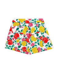 KLOSET Regina Rose Shorts with Heart Pockets At Front (AW22-P001) กางเกงขาสั้นผ้าพิมพ์ลายกุหลาบ กระเ