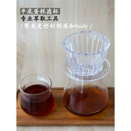 Ice Pupil B75 Same Style Hand-Brewed Coffee Resin Filter Cup Cake Flat Bottom Drip Filter Cup Divers
