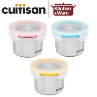 [SET OF 3] Cuitisan World's First Microwave Safe Stainless Steel Container / Infant Food Container / Premium Stainless Steel Food Containers / Infant Feeding Container