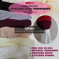 🔥24 HOURS FAST SHIPPING🔥 HALFMOON EXTENSION SKIRT / MINI SKIRT MUSLIMAH / EXTENDED SKIRT FREE SIZE