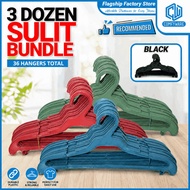 36PCS 3DOZEN FOR 115PHP 129 Plastic Hanger Adult Black Flat Hangers Bundle Direct Factory