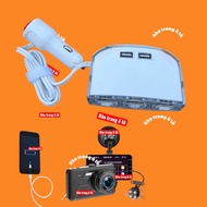 Car phone charger divided into 3 convenient dash cam plugs with 3 guns
