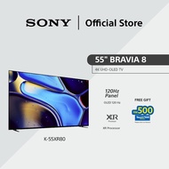 Sony 55" BRAVIA 8 | XR Processor | OLED | 4K Ultra HD | 120Hz | Smart TV (Google TV) | 55XR80