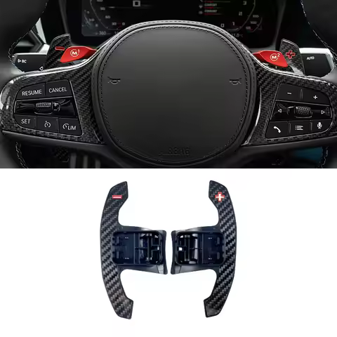 Carbon Fiber Car Steering Wheel Control Shift Paddle Extension Replacement For BMW M3 M4 X5M F10 F22