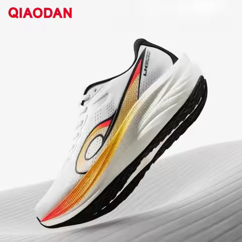 QIAODAN LH600 Running Shoes Man 2025 Cushion Breathable Lightweight Sneakers Thick-soled Snti-slip T