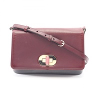 【二手】BVLGARI(Bulgari) 女士單肩包，波爾多紅/灰色皮革單肩包，二手