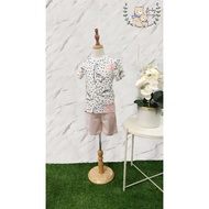 Pink Black Dino TShirt, Baju kanak-kanak tema dinasour, berwarna putih, pink Dan hitam