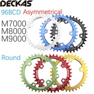 Deckas Chainring Round 96BCD asymmetric 30 32T 34T 36T 38 Tooth M7000 M8000 M9000 Bike Bicycle Chain