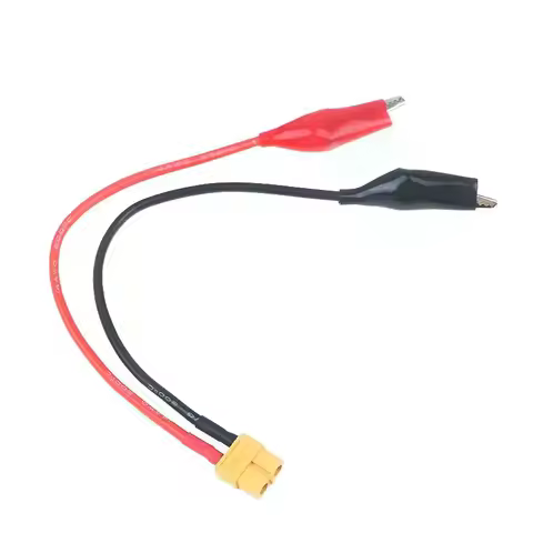 14AWG XT60 Connector Cable with Alligator Clips for SKYRC NC2500 Pro Motor Break-in Tool, Power Test