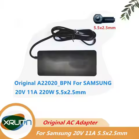 Used Original 220.0W AC Adapter Charger For SAMSUNG 20V 11A 220W A22020_BPN A22020-BPN Monitor Power