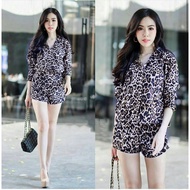 Korean Women's Short Jampsuit 522-leopard JUMPSUIT/Women's FASHION JUMPSUIT