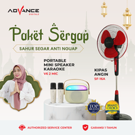 Advance Paket SERGAP Kipas angin SF16A bundling portable mini speaker V6 dual mic Khusus Ramadhan