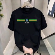 BRAZIL COUNTRY SIMPLE STRIPED T-SHIRT BRAZIL T-SHIRT/