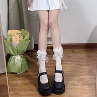 AY To films Spring Summer Pure Desire Sweet Girl Girl Hot Diamond Bow Camellia Lace Lolita Pile Sock