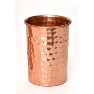 Pure Copper Hammered Glass Cup for Water 260 ML [Deepavali / Diwali]