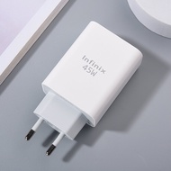 Infinix 45W Charger EU Super Fast Charging Power Adapter 6A USB C Cable For Infinix Hot 40 30 Pro 40