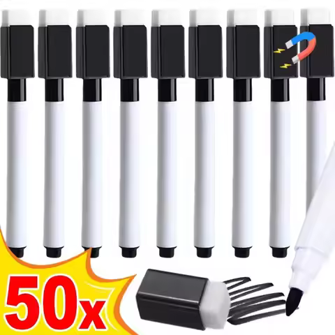 Magnetic Dry Erase Markers with Eraser Cap White Board Marker for Office Whiteboards Drawing Pen Dry
