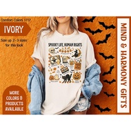 Human Rights Halloween Graphic Tee - Spooky Political Design