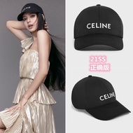 Hghf High-Quality Version lisa Yang Mi Same Style Celine Letter Embroidery Baseball Cap Korean Versi