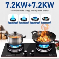 Tempered glass Gas Stove【Ship 48Hrs】Built-in Cooktop Gas Hob Embedded Dual Use Cooker Double-burner Gas Furnace