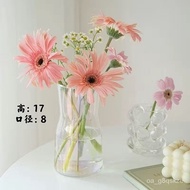 Glass Vase Hydroponic Wide Mouth about Small Vase Glass Gold Gradient Dream Color Crafts Fresh Desktop Ornaments