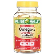 Spring Valley Omega 3 1000mg/2000mg Thực Phẩm Bổ Sung Giúp Mắt Sáng Chắc Khỏe Xương Khớp lọ180 Viên