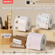 NIIMBOT B21/B1/B31 Name Printing Paper Color Thermal Label Paper Cartoon Cute Classification Sticker