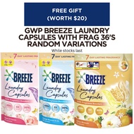 GWP Breeze Laundry Capsules with Frag Booster Beads 36 pcs(Random Variation)